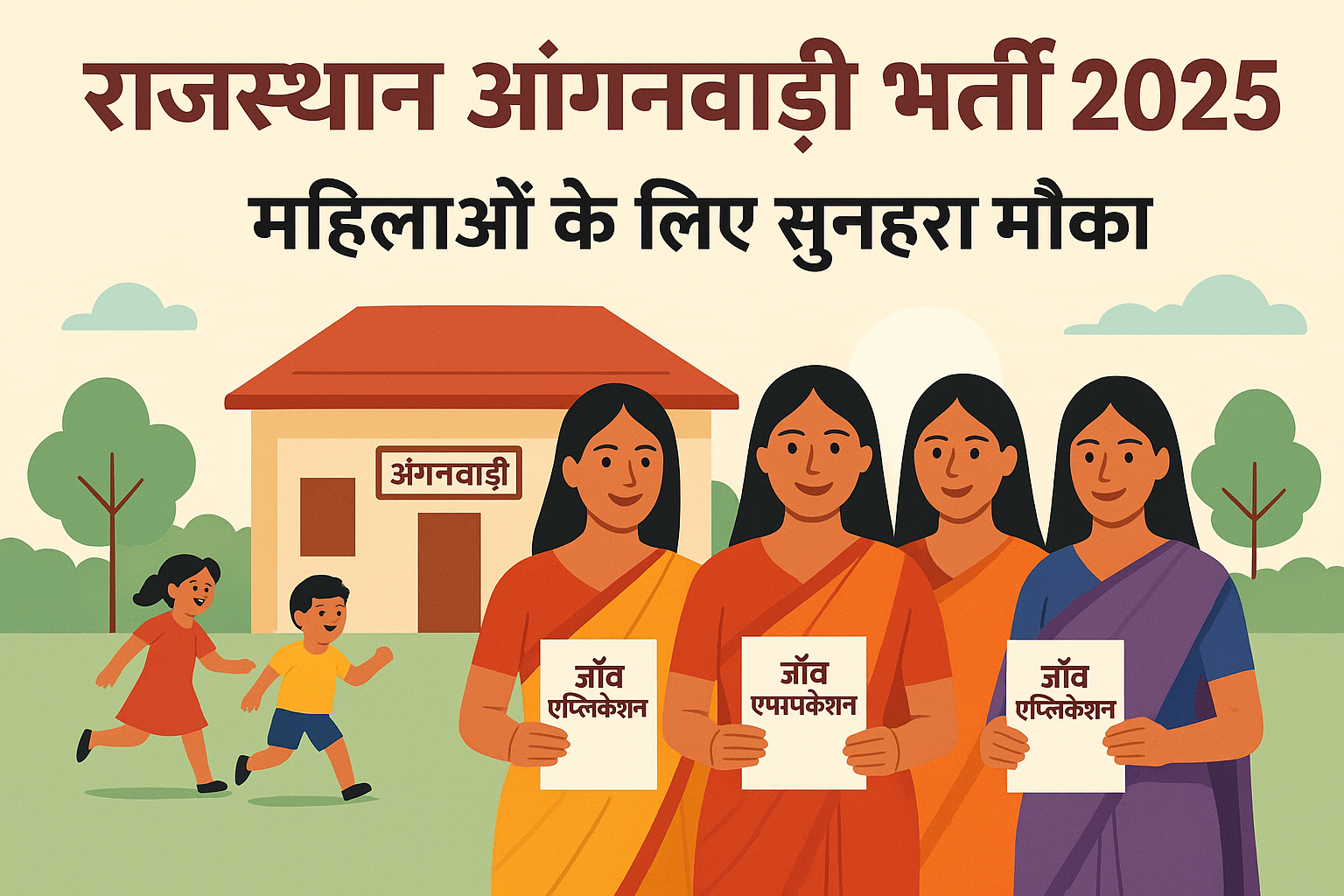 राजस्थान आंगनबाड़ी भर्ती 2025 – महिलाओं के लिए सुनहरा मौका आवेदन नि: शुल्क Rajasthan Anganwadi Recruitment 2025